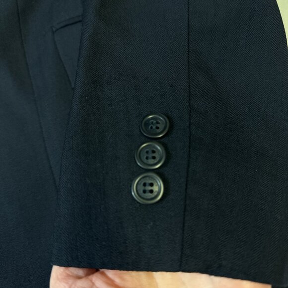 RJ Classics Ladies Herringbone Jacket Navy Blue Sz 8R Riding Equestrian - Picture 10 of 15